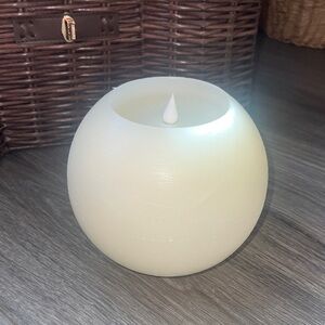 Amazon Cream Round Candle battery operated no batteries included